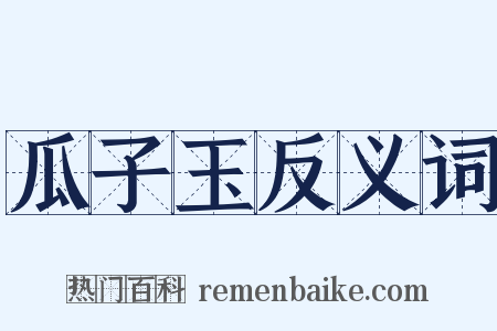 瓜子玉反义词是什么意思的图片